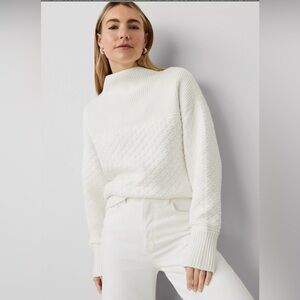 Ann Taylor Weekend Collection Mixed Stitch Sweater